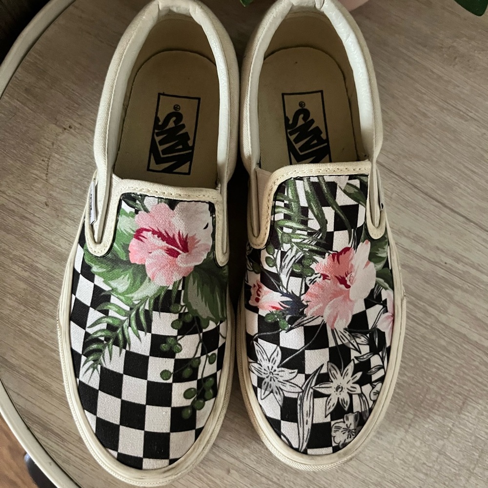 Vans floral shoes
